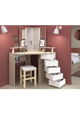 Corner Beauty Bar Oak White 