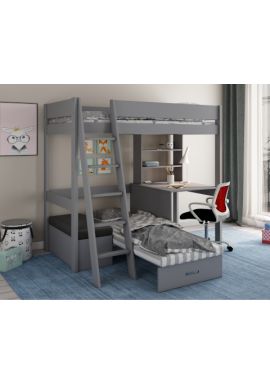 Estella Grey - High with Desk/Futon (Silver Futon)