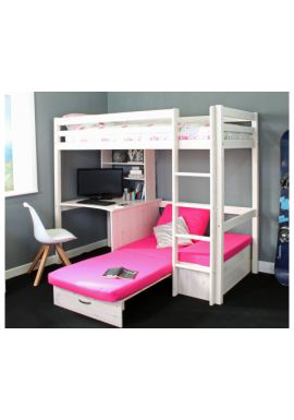 Highbed with Pink Futon