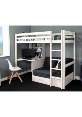 Highbed with Black Futon