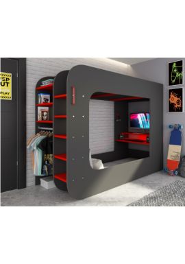 Loftpod Solo 2 Gaming Bed (Grey Futon)